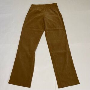Cactus Flower Brown Suede Pants
